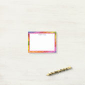 Post-it® Bandes Diagonales colorées Retro (Sur un bureau)