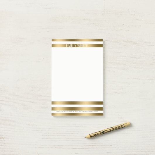 Post-it® Bandes d'or (Sur un bureau)