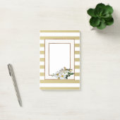 Post-it® Bandes dorées et fleurs (Bureau)
