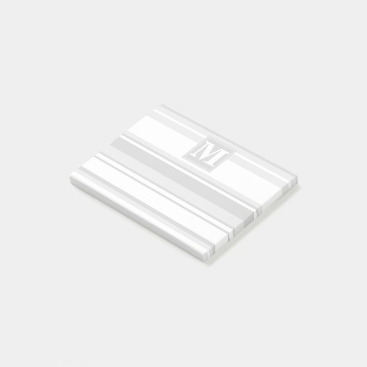 Post-it® Bandes gris clair monogrammes (Incliné)