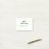 Post-it® Bandes orange vertes ajouter le nom message texte  (Sur un bureau)