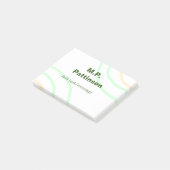 Post-it® Bandes orange vertes ajouter le nom message texte  (Incliné)