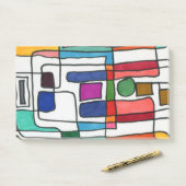 Post-it® Bandes rectangulaires chaudes et cool avec accent (Sur un bureau)