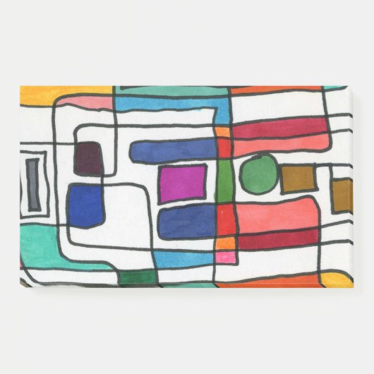 Post-it® Bandes rectangulaires chaudes et cool avec accent (Devant)