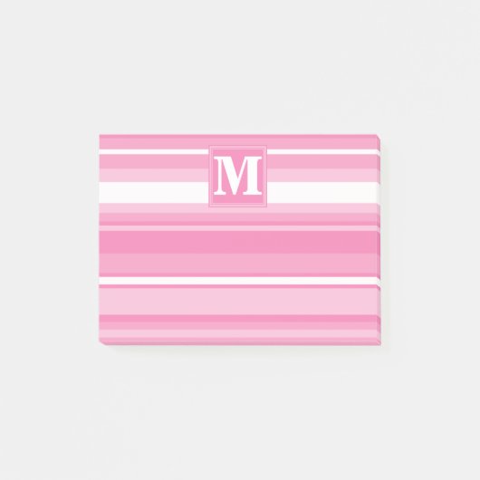 Post-it® Bandes rose monogramme (Devant)