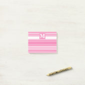 Post-it® Bandes rose monogramme (Sur un bureau)