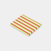 Post-it® Bandes rouges, vert citron vert et blanc (Incliné)