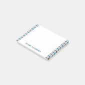 Post-it® Bandes simples modernes bleues et grises (Incliné)