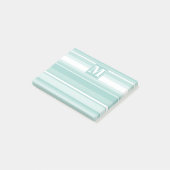 Post-it® Bandes vertes de menthe monogramme (Incliné)