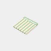 Post-it® Bandes Vertes & Jaune Pâle Avec Votre Nom (Incliné)