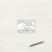 Post-it® Bannière du drapeau de l'aigle américain patriotiq (Sur un bureau)