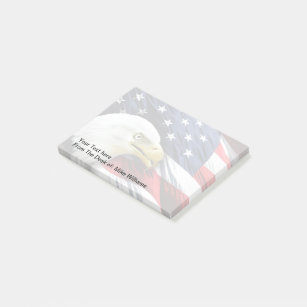 Post-it® Bannière du drapeau de l'aigle américain patriotiq