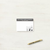 Post-it® Barbier et coiffure Dessin pour personnaliser (Sur un bureau)