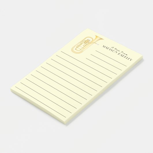 Post-it® Baritone Musician Band Teacher Post-it Notes (Incliné)