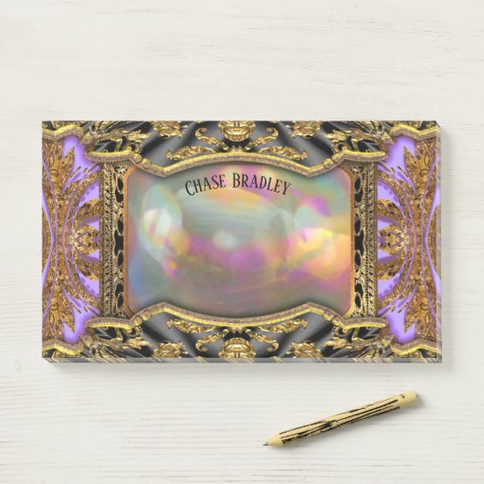 Post-it® Barnetcue Dubuios Cool Baroque Monogramme (Sur un bureau)