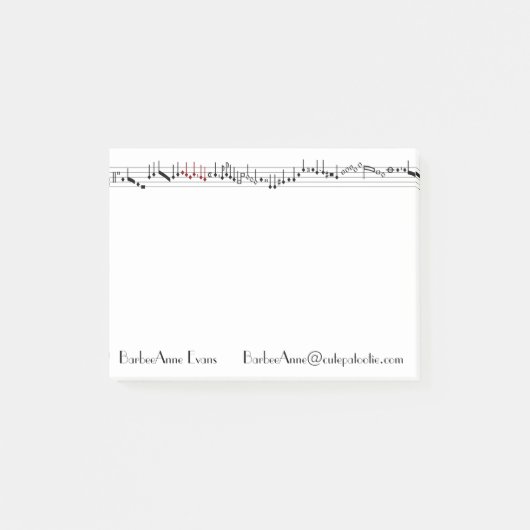 Post-it® Barre antique de musique (Devant)