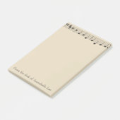 Post-it® Barre simple de la musique (Incliné)