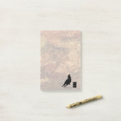 Post-it® Barrel Racing Girl Silhouette on a Grunge Texture (Sur un bureau)