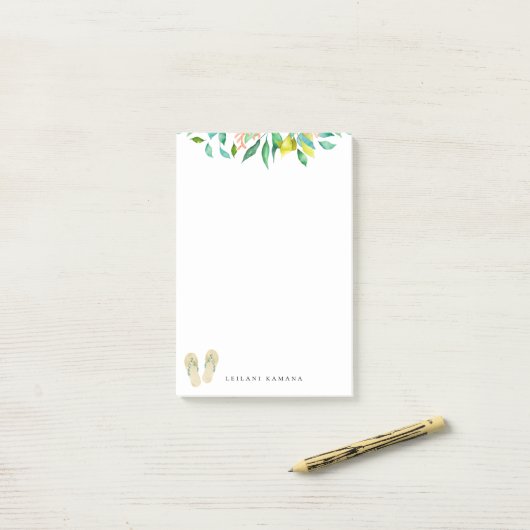 Post-it® Bascules électroniques botaniques de plage (Sur un bureau)