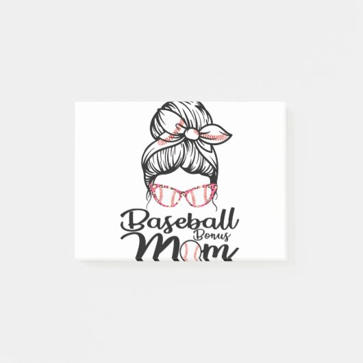 Post-it® Baseball Bonus Maman Funny Softball Maman Chemise (Devant)