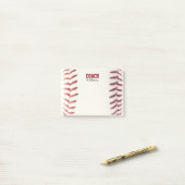 Post-it® Baseball Look Personnalisé Coach Post-It Notes (Sur un bureau)