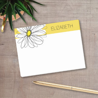 Post-it® Basilique jaune et blanc avec texte personnalisé