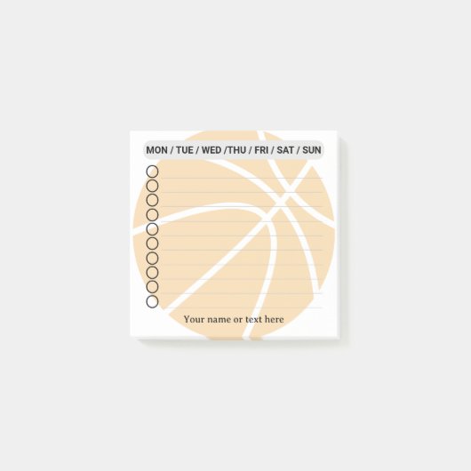 Post-it® Basket-ball Liste des tâches (Devant)