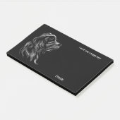 Post-it® Basset Griffon Vendeen Art Abstrait Nom du chien (Incliné)