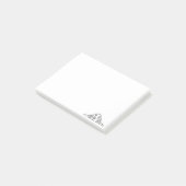 Post-it® basset hound noir blanc yeux de chiot simple (Incliné)