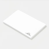 Post-it® basset hound noir blanc yeux de chiot simple  (Incliné)