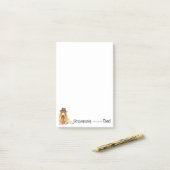 Post-it® Basset papa (Sur un bureau)