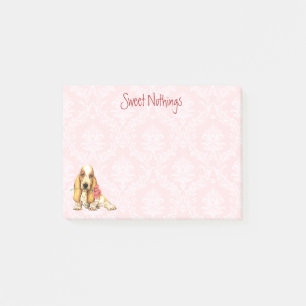 Post-it® Basset rose de Valentine