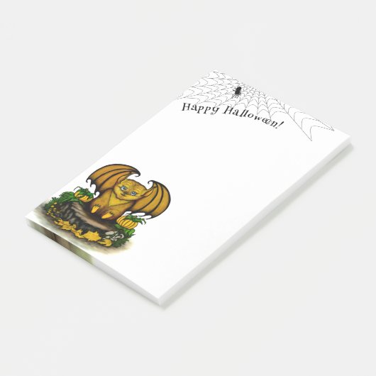 Post-it® Bat d'Halloween mignonne (Incliné)