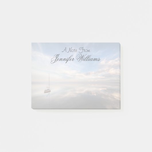 Post-it® Bateau À Voile Seul Dans Les Eaux Calmes De Salton (Devant)