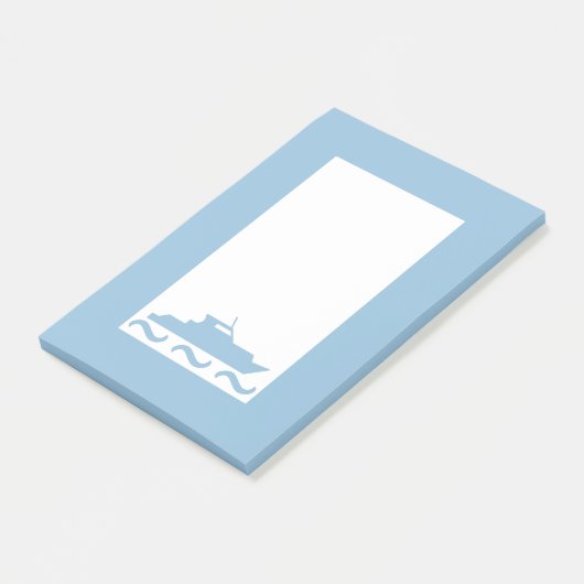 Post-it® Bateau bleu pour bébé garçon (Incliné)