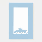 Post-it® Bateau bleu pour bébé garçon (Devant)