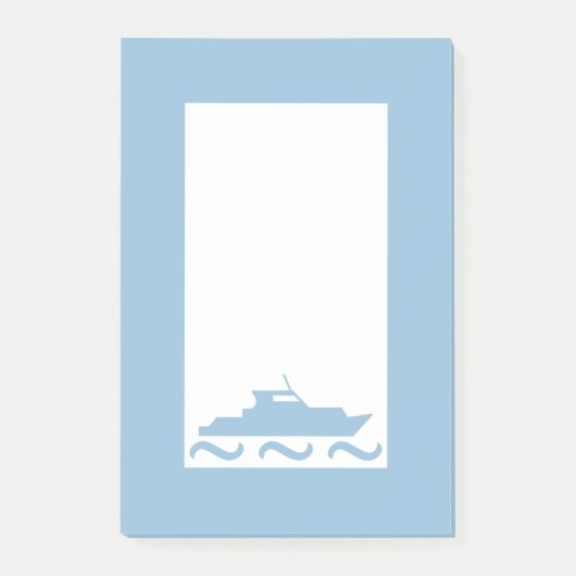 Post-it® Bateau bleu pour bébé garçon (Devant)