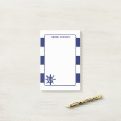 Post-it® Bateau de capitaine nautique Ajouter le nom 4x6 (Sur un bureau)