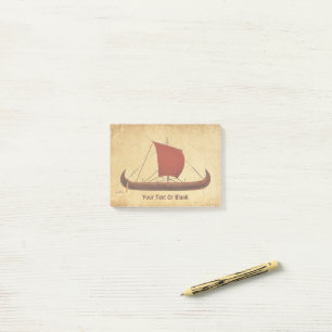 Post-it® Bateau viking à voile rouge II
