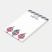 Post-it® Bateaux à voile triés Bloc-notes personnalisé post (Incliné)