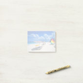 Post-it® Bateaux et chaises de plage (Sur un bureau)