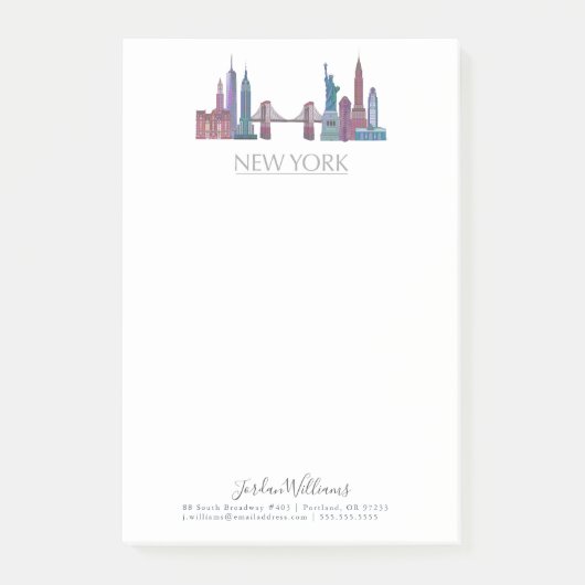 Post-it® Bâtiments couleur New York Skyline (Devant)