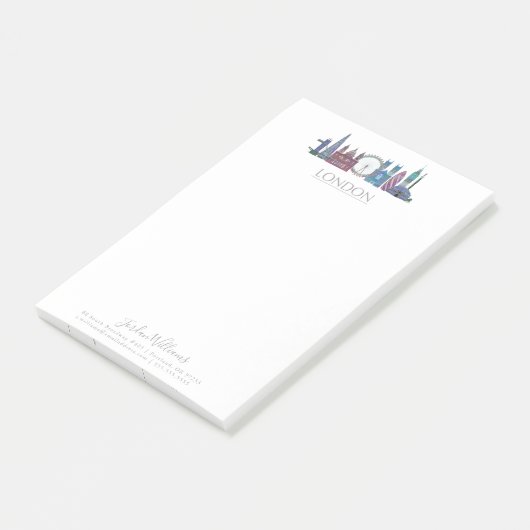 Post-it® Bâtiments couleur Skyline de Londres (Incliné)