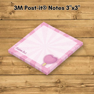 Post-it® Bâtonnet de glace en forme de cœur
