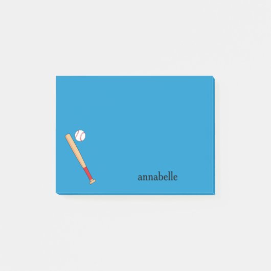 Post-it® Batte de baseball avec balle Personnaliser (Devant)