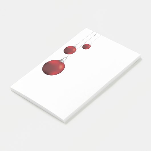 Post-it® Baubles de Noël rouges (Incliné)