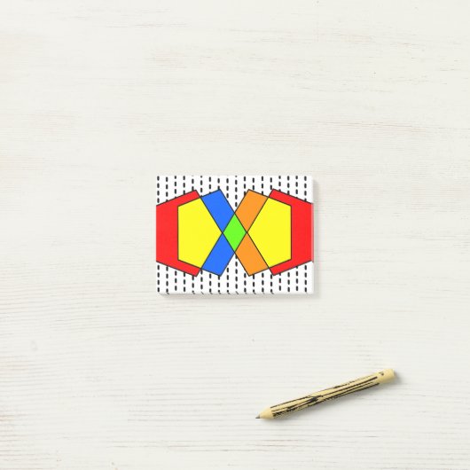Post-it® Bauhaus Pentagons (Sur un bureau)