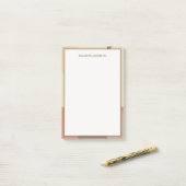 Post-it® Bauhaus Terracotta Beige Abstract Personalized (Sur un bureau)