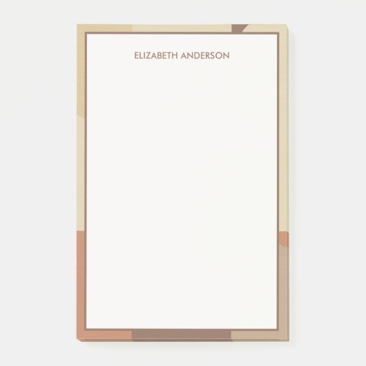 Post-it® Bauhaus Terracotta Beige Abstract Personalized (Devant)