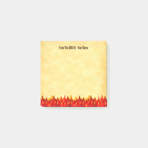 Post-it® BBQ Red Flames modifiable Western Lettres